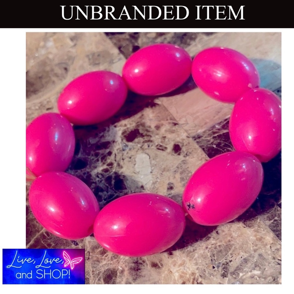 BRACELET: Vintage 80’s Hot Pink Bracelet, EUC